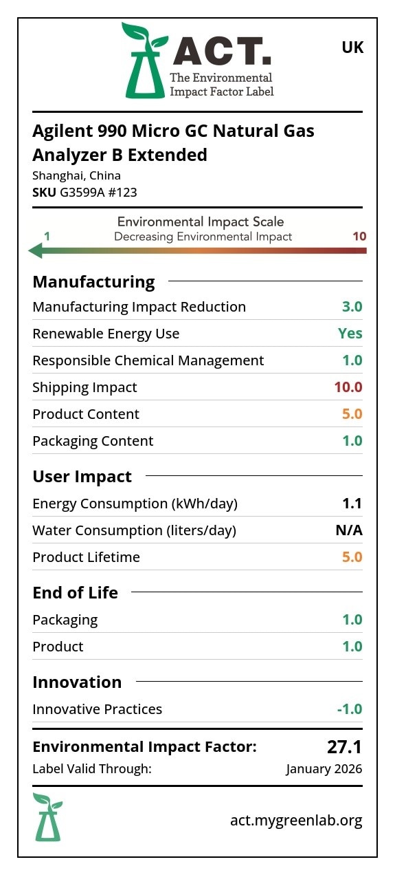 990 Micro GC Natural Gas Analyzer B
